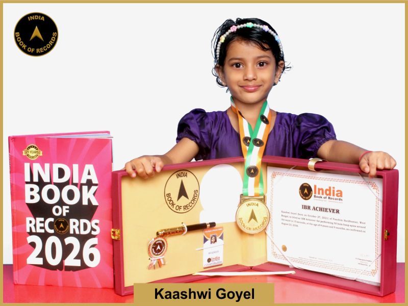 pic of Kaashwi Goyel with IBR Achiever Certificate.