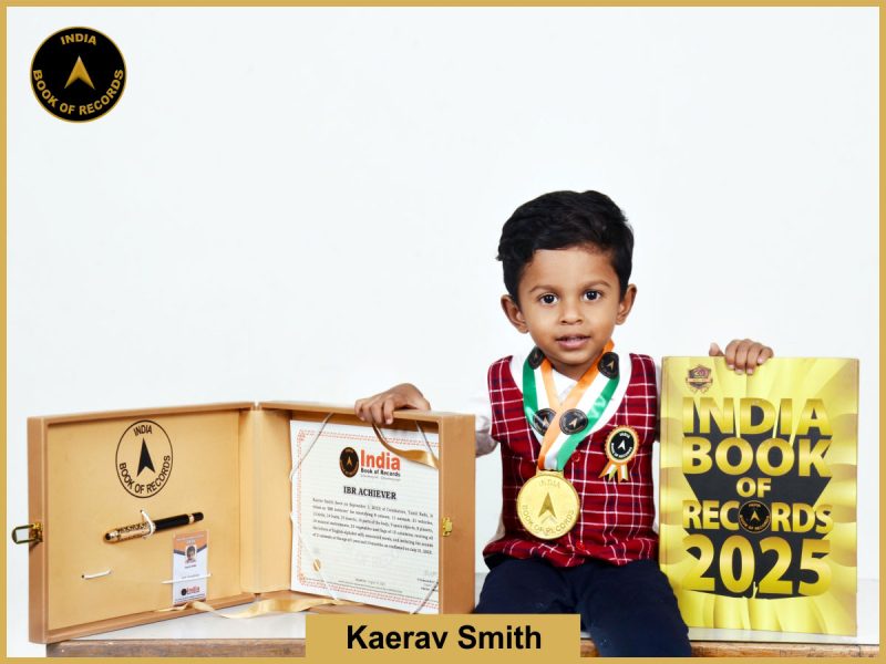 Image of Kaerav Smith with IBR certificate.