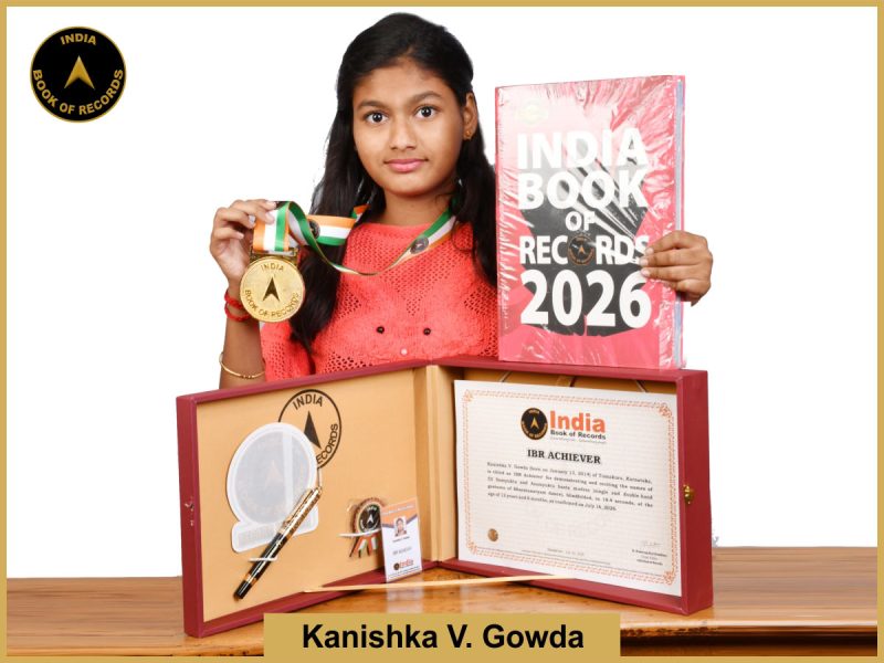 Kanishka V. Gowda with IBR Achiever Certificate,
