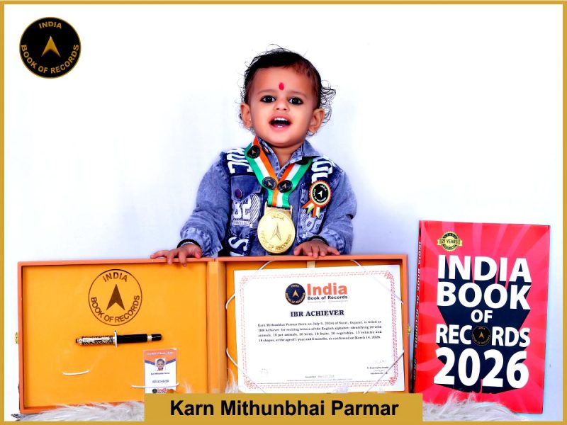 Image of Karn Mithunbhai Parmar with IBR Achiever certificate.
