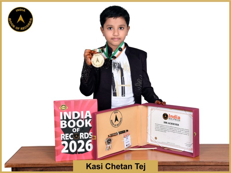 Image of Kasi Chetan Tej with IBR Achiever Certificate.