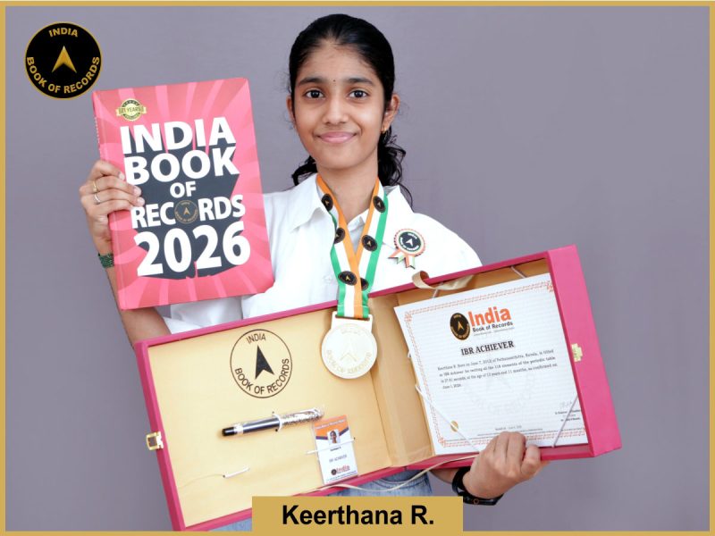 Image of Keerthana R. with IBR certificate.