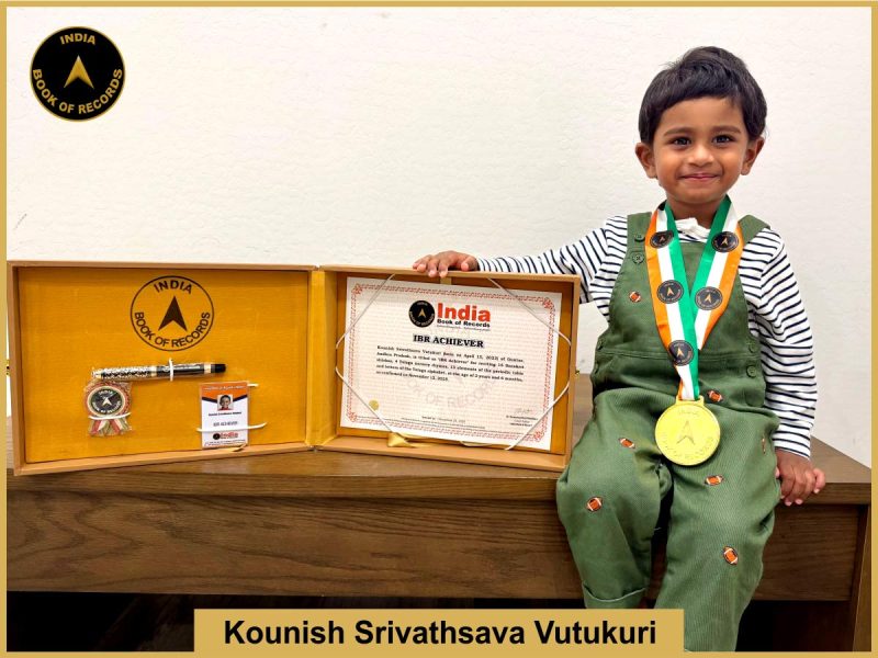 Kounish Srivathsava Vutukuri - IBR Achiever