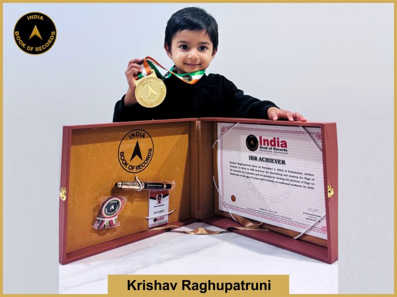 Image of Krishav Raghupatruni with IBR Certificate.
