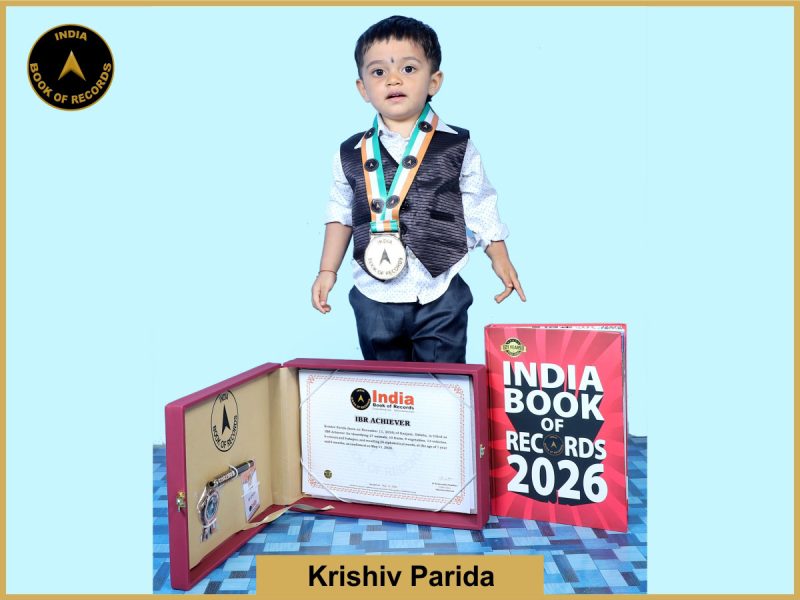 Image of Krishiv Parida with IBR Achiever Certificate.