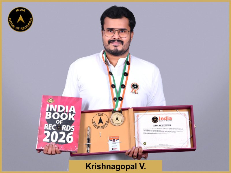 Image of Krishnagopal V. with IBR Achiever Certificate.