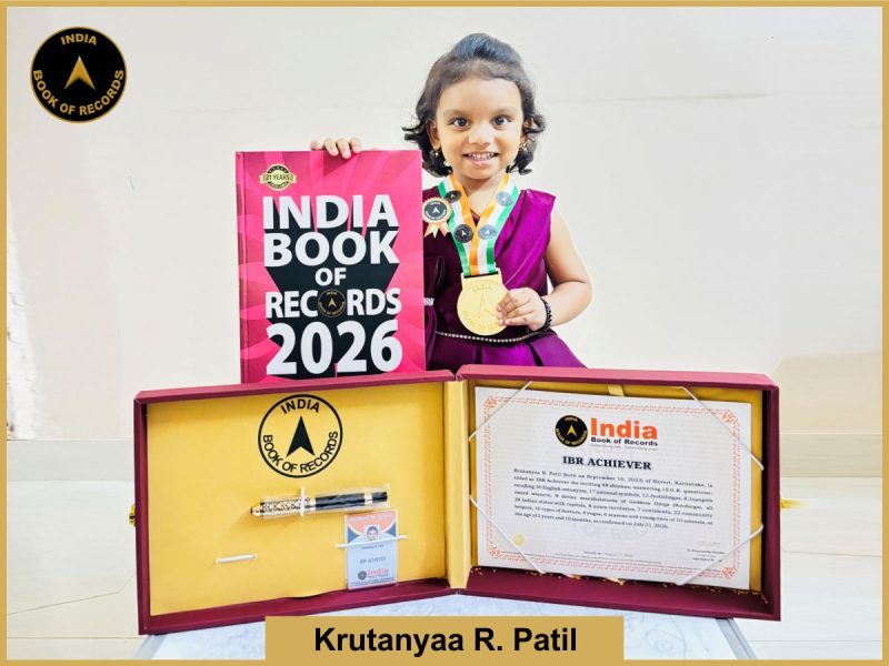 Pic of Krutanyaa R. Patil with IBR Achiever Certificate.