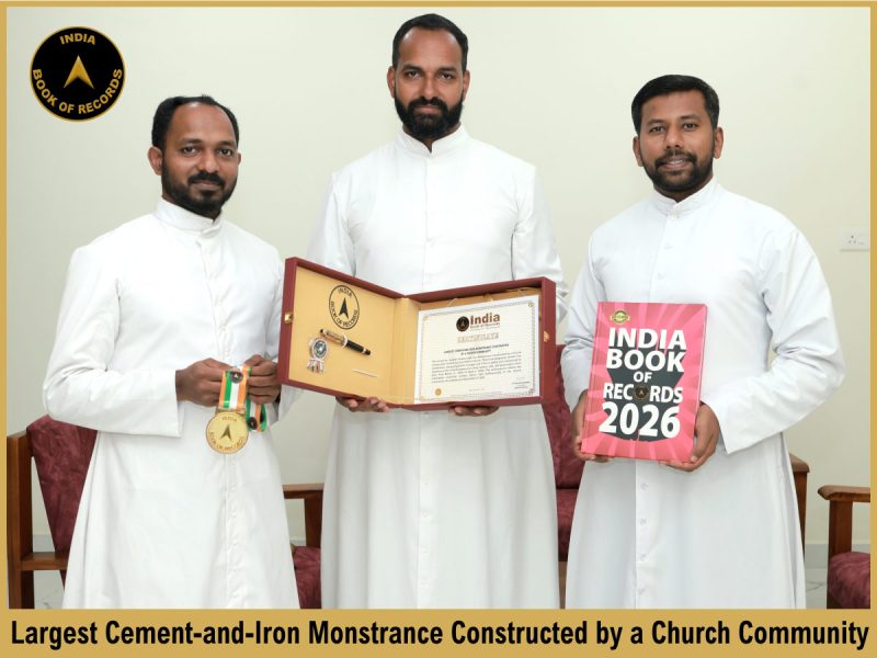 Largest Cement-and-Iron Monstrance Constructed by a Church Community