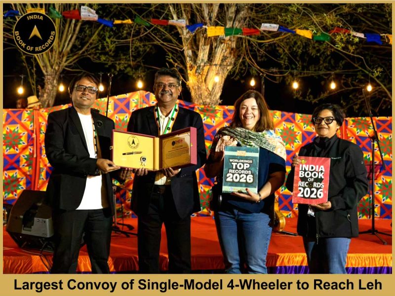 Largest Convoy of Single-Model 4-Wheeler to Reach Leh