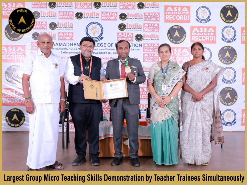 Largest Group Micro Teaching Skills Demonstration by Teacher Trainees Simultaneously