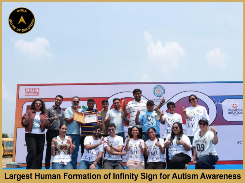 Largest Human Formation of Infinity Sign for Autism Awareness