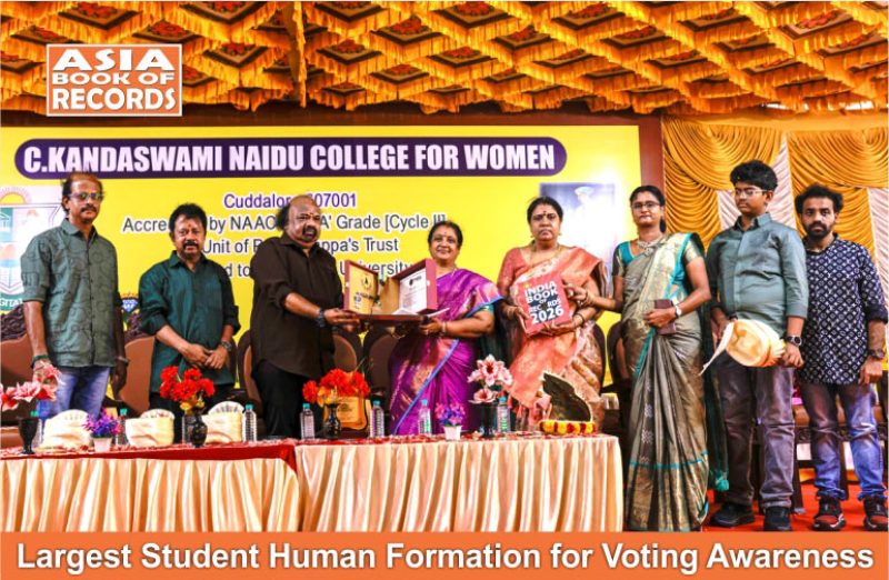 Largest Student Human Formation for Voting Awareness