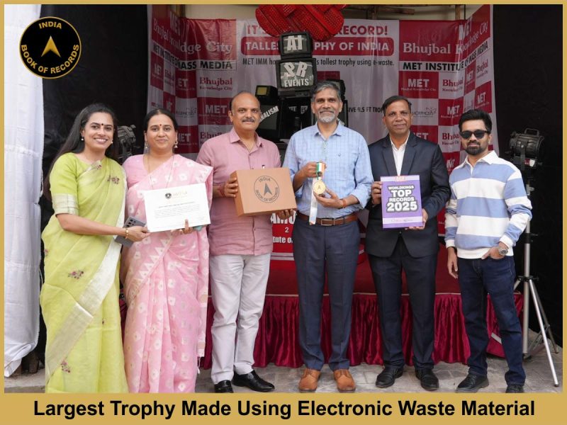 Largest Trophy Made Using Electronic Waste Material