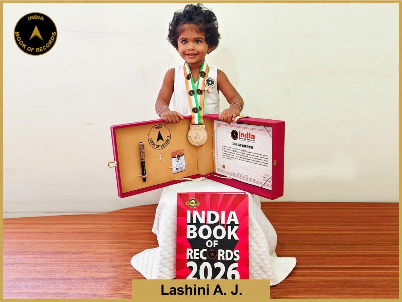 Image of Lashini A. J. with IBR Achiever certificate.