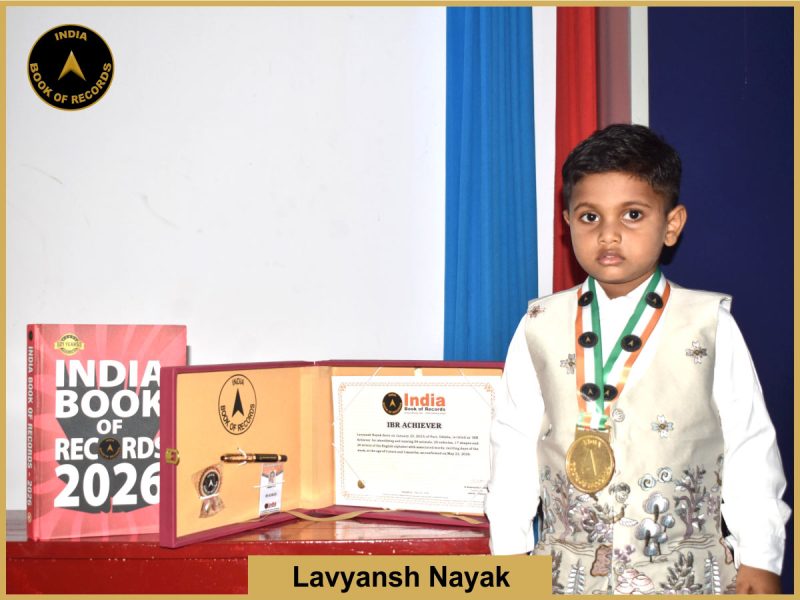 Image of Lavyansh Nayak with IBR Achiever certificate.