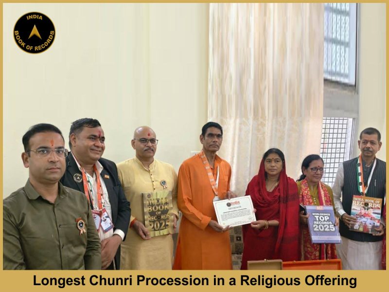 Longest Chunri Procession in a Religious Offering