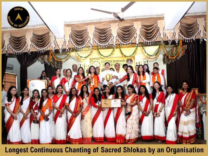 Longest Continuous Chanting of Sacred Shlokas by an Organisation.