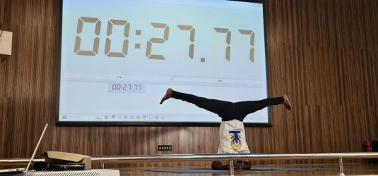 Longest Duration to Hold Salamba Sirsasana Konasana Yoga Pose