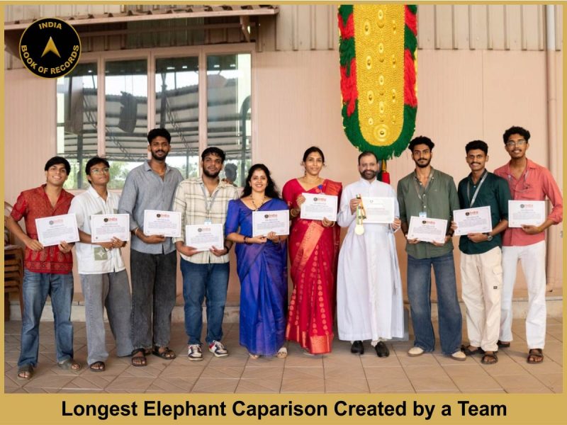 Longest Elephant Caparison Created by a Team.
