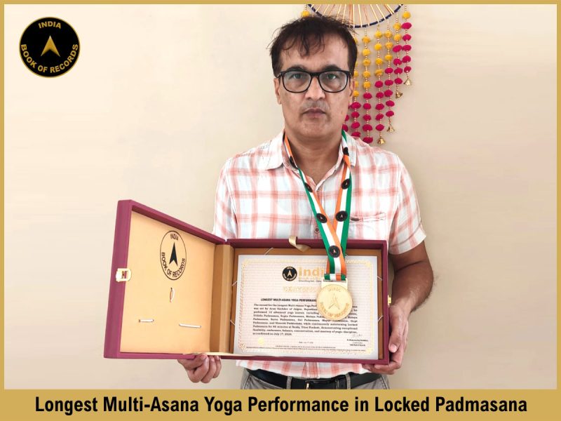 Longest Multi-Asana Yoga Performance in Locked Padmasana.