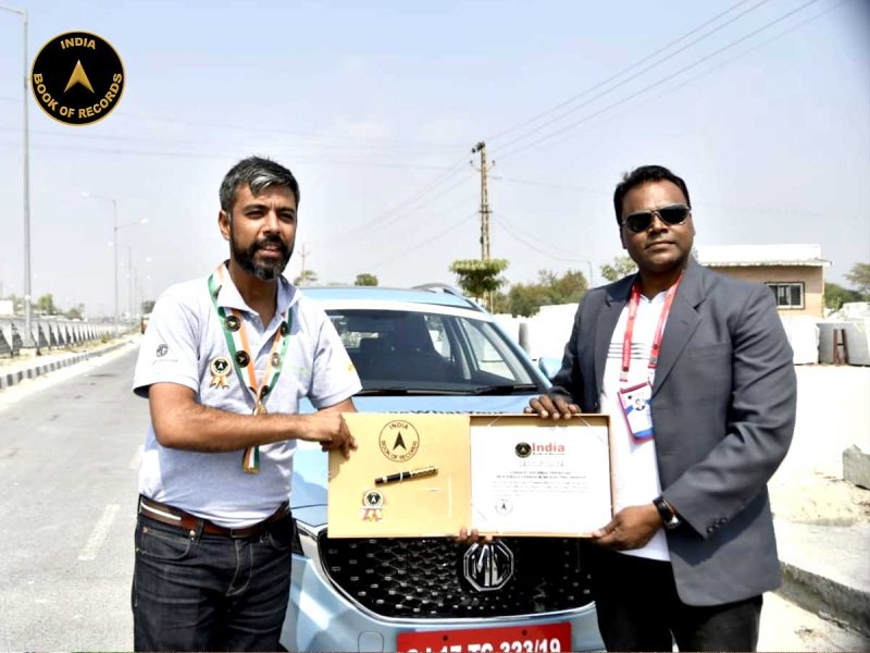 Longest distance travelled on a single charge in an electric vehicle