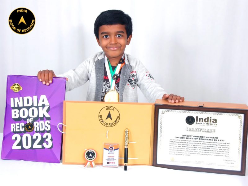 Longest question answers session non-stop completed by a kid