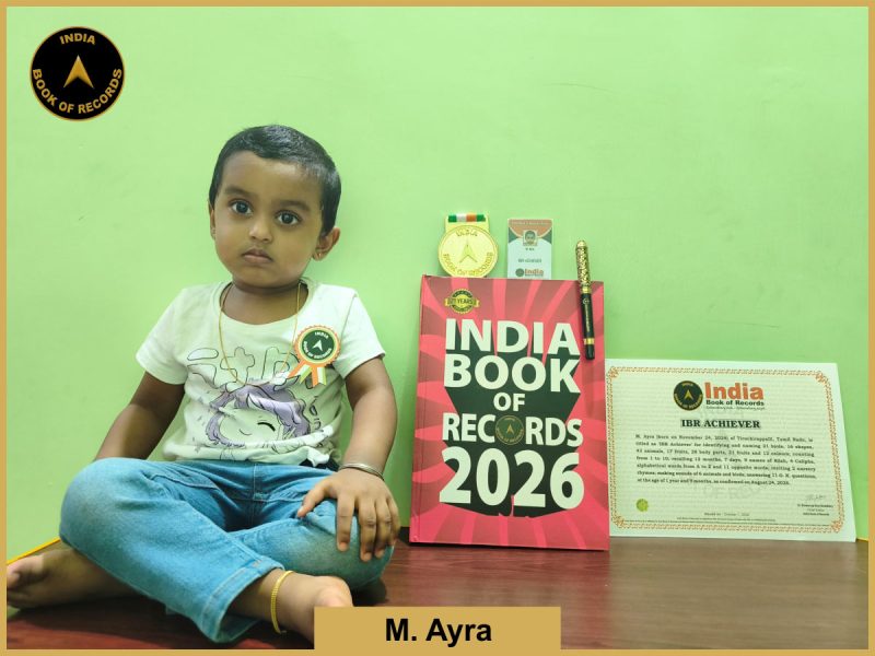 Pic of M. Ayra with IBR Achiever Certificate.