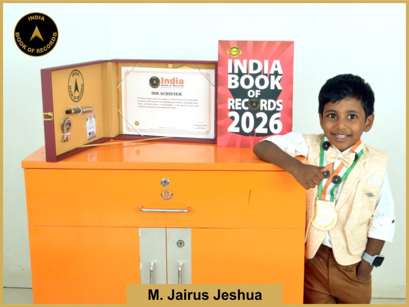Image of M. Jairus Jeshua with IBR Achiever Certificate.