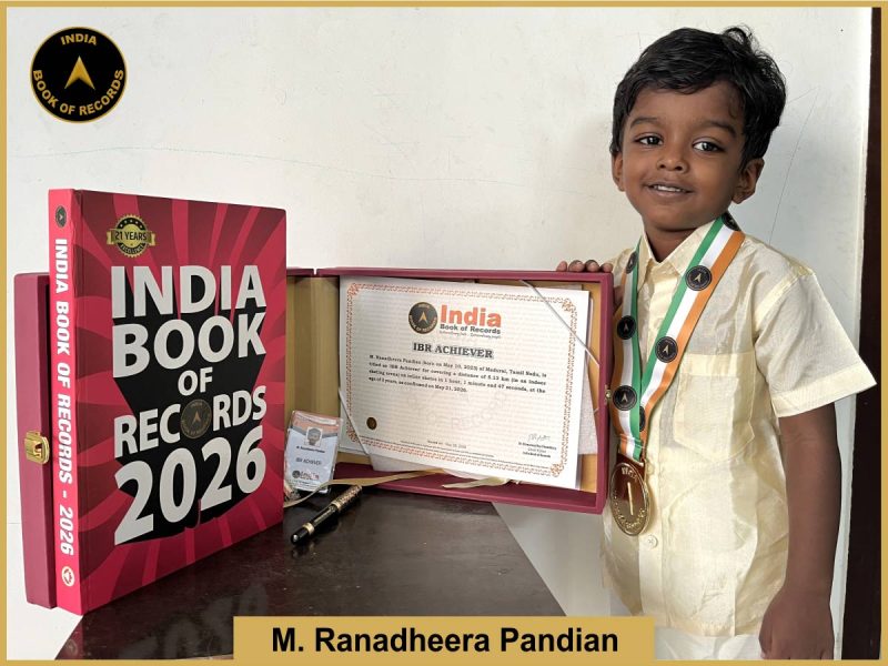 Image of M. Ranadheera Pandian with IBR Achiever Certificate.