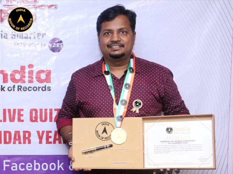 MAXIMUM LIVE QUIZZES CONDUCTED IN A CALENDAR YEAR
