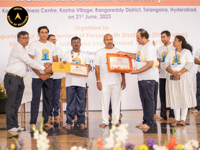 MAXIMUM PARTICIPANTS WITH DISABILITIES PERFORMING YOGA AT A SINGLE VENUE