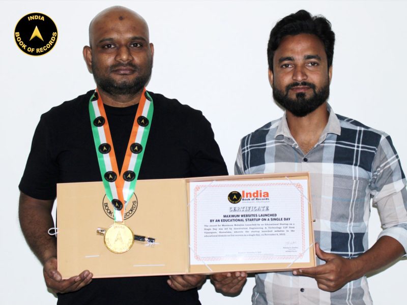 MAXIMUM WEBSITES LAUNCHED BY AN EDUCATIONAL STARTUP ON A SINGLE DAY