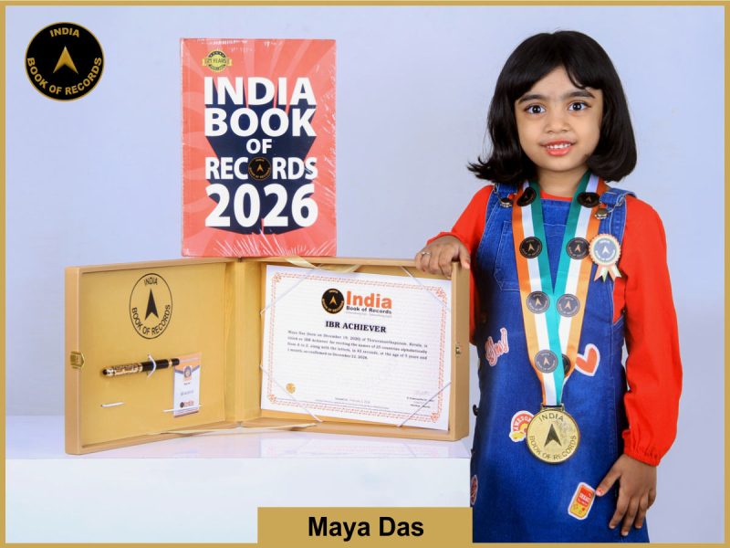 Image of Maya Das with IBR Achiever certificate.