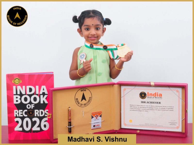 Pic of Madhavi S. Vishnu with IBR Achiever Certificate.