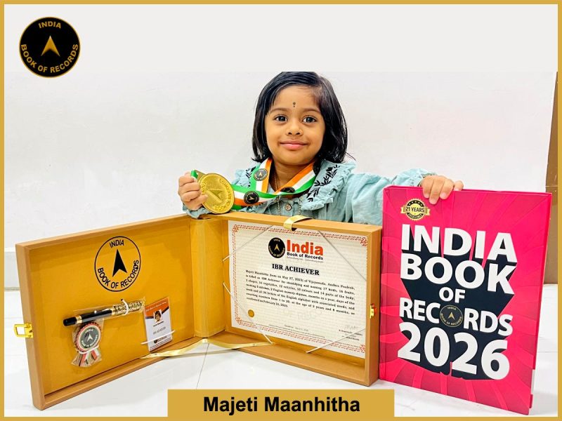 Image of Majeti Maanhitha with IBR Achiever certificate.