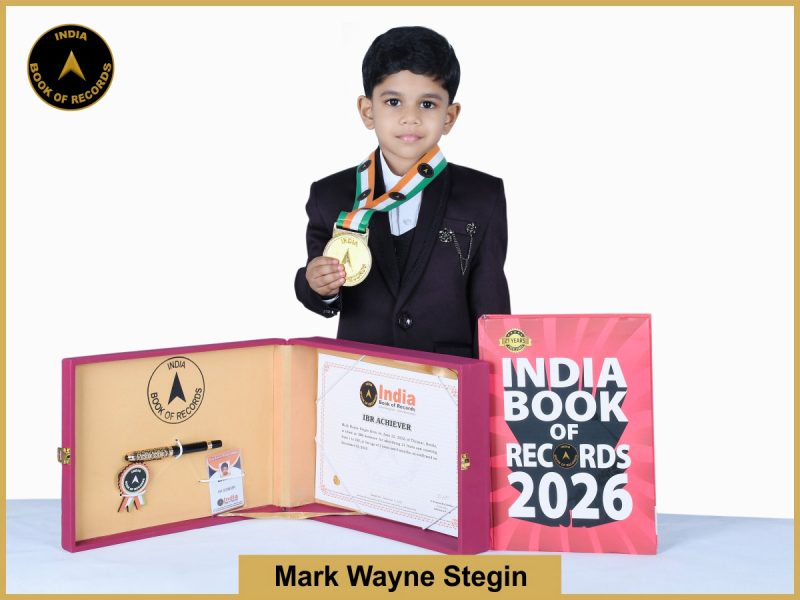 Pic of Mark Wayne Stegin with IBR Achiever Certificate.