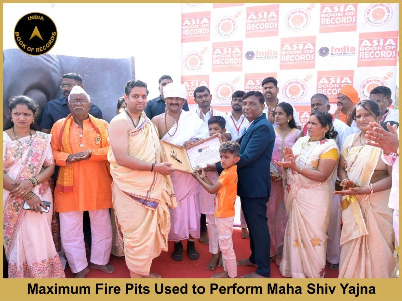 Maximum Fire Pits Used to Perform Maha Shiv Yajna