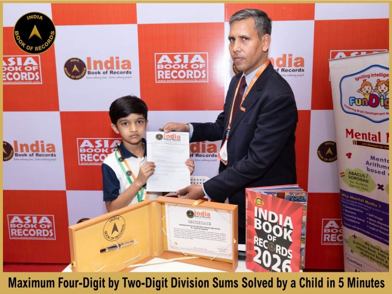 Maximum Four-Digit by Two-Digit Division Sums Solved by a Child in 5 Minutes
