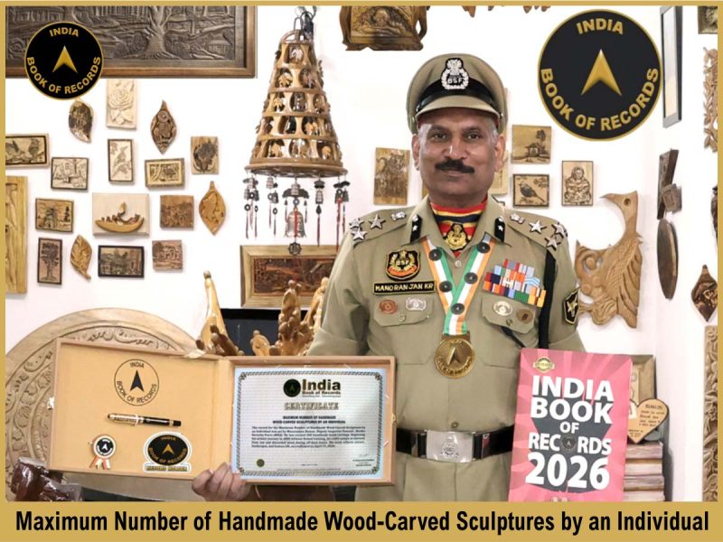 Maximum Number of Handmade Wood-Carved Sculptures by an Individual.