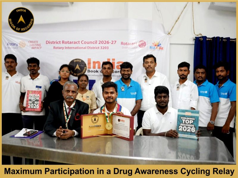 Maximum Participation in a Drug Awareness Cycling Relay.
