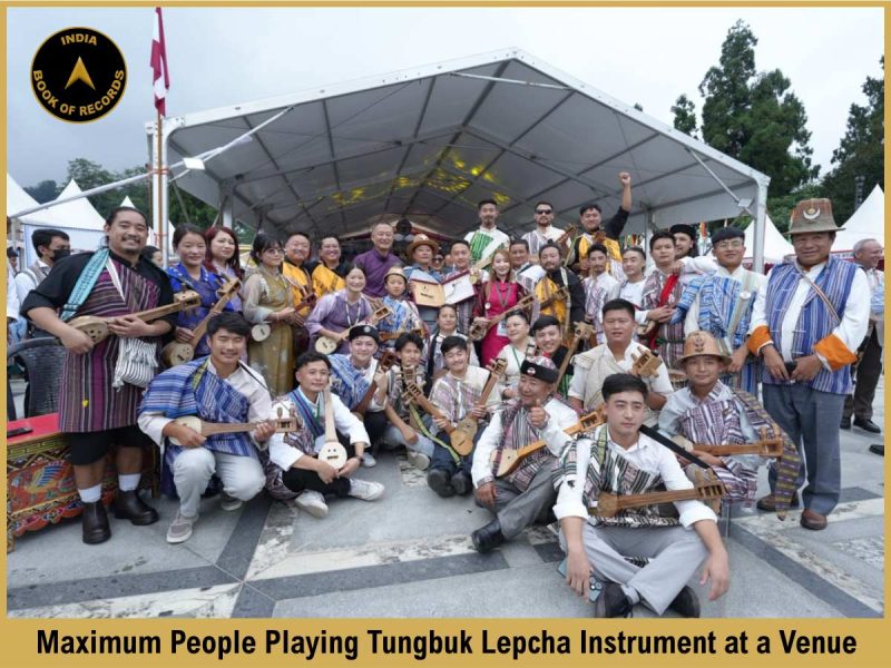 Maximum People Playing Tungbuk Lepcha Instrument at a Venue.