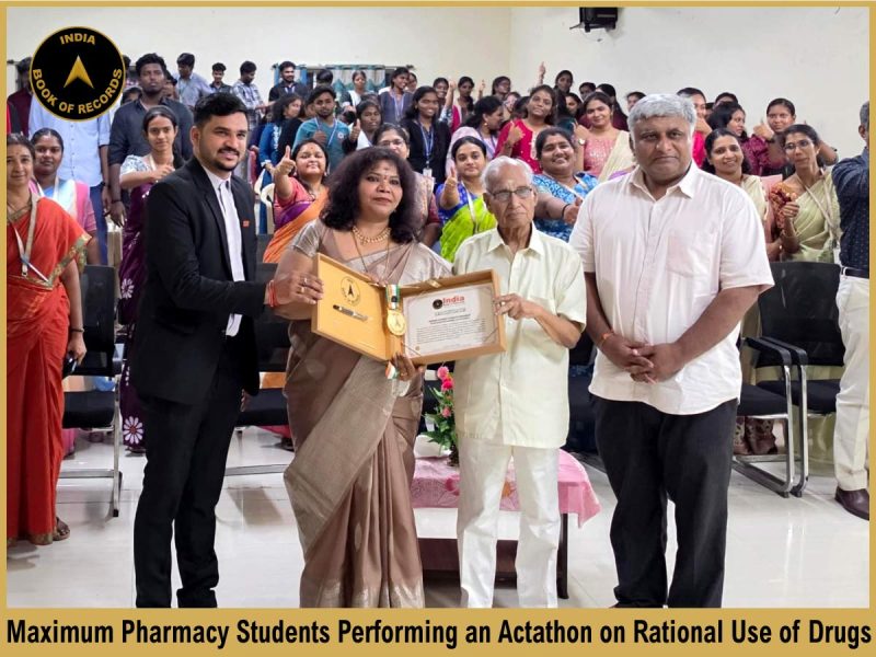 Maximum Pharmacy Students Performing an Actathon on Rational Use of Drugs.