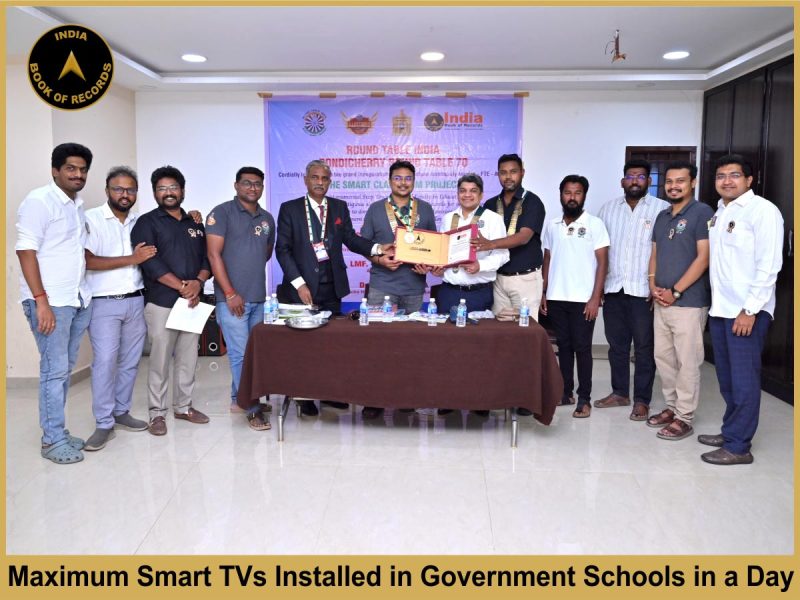 Maximum Smart TVs Installed in Government Schools in a Day