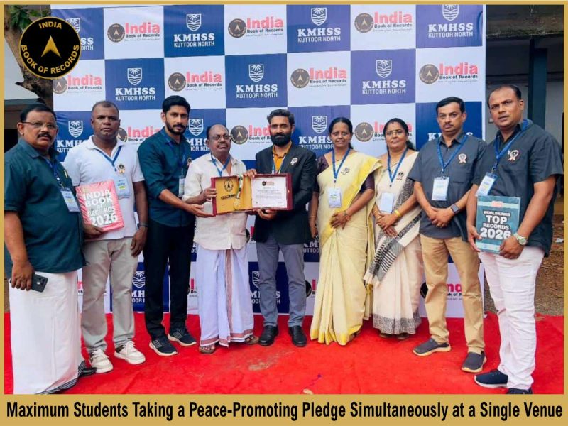 Maximum Students Taking a Peace-Promoting Pledge Simultaneously at a Single Venue