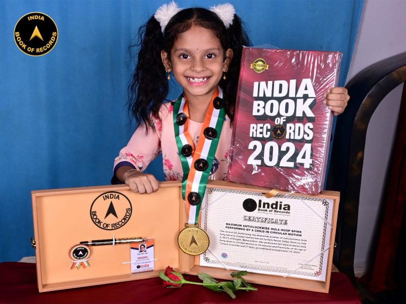 Maximum anticlockwise hula hoop spins performed by a child in circular motion_Saee Satish