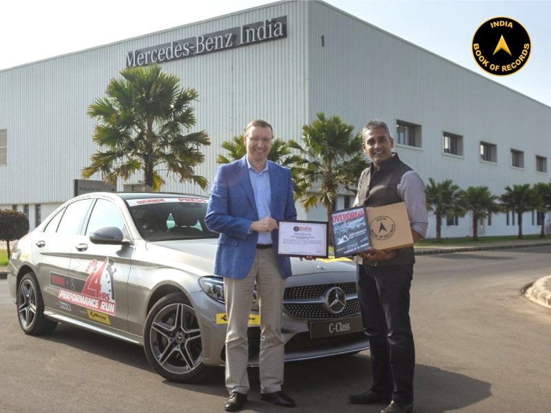 Maximum distance covered by Mercedes Benz c-class in 24hrs