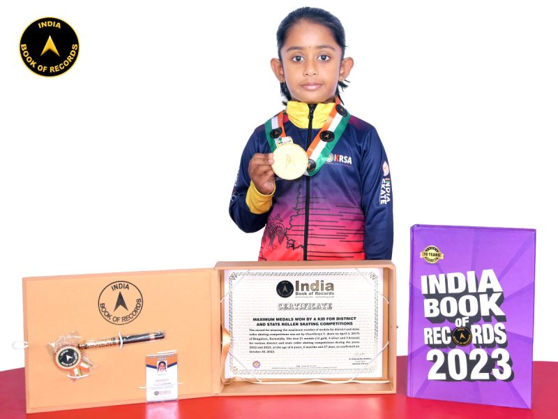 Maximum medals won by a kid for district and state roller skating competitions