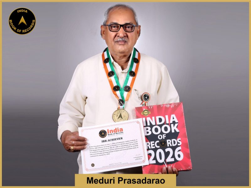 Image of Meduri Prasadarao with IBR Achiever certificate.