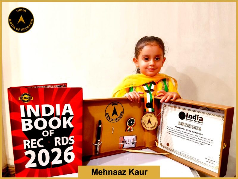Image of Mehnaaz Kaur, Youngest to recite Sikh hymns