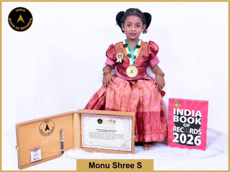 Image of Monu Shree S for Maximum animals identified in 30 seconds by a kid